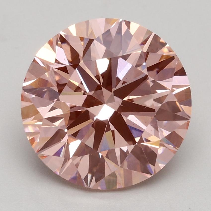 3.00 Ct. Fancy Intense Pink Round Lab Grown Diamond