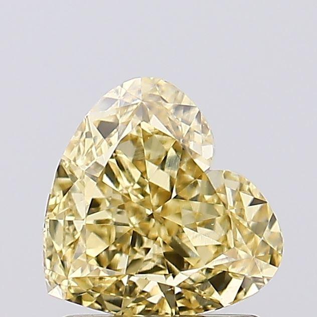 1.30 Ct. Fancy Vivid Yellow Heart Lab Grown Diamond
