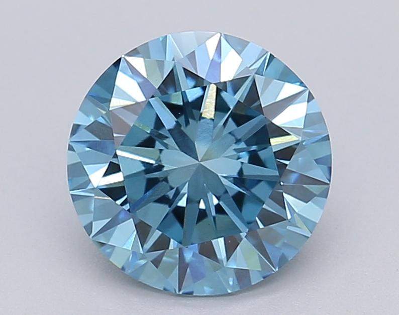 1.52 Ct. Fancy Vivid Blue Round Lab Grown Diamond