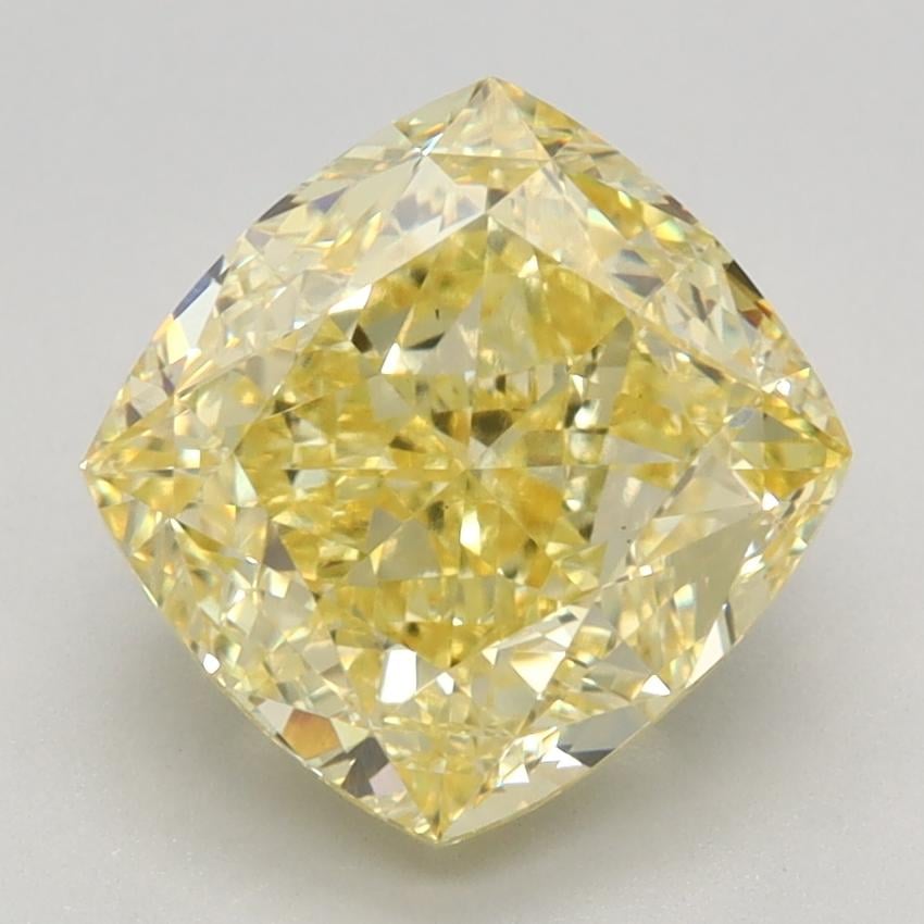 3.32 Ct. Fancy Intense Yellow Cushion Lab Grown Diamond