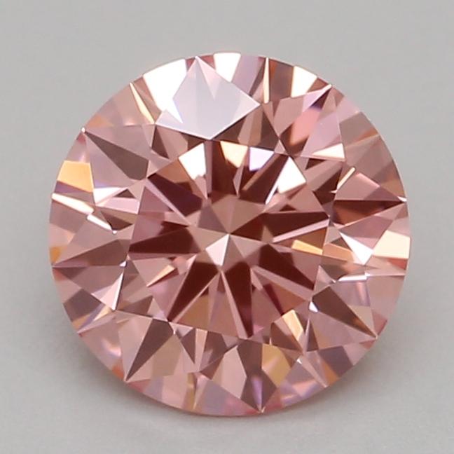 0.74 Ct. Fancy Vivid Pink Round Lab Grown Diamond
