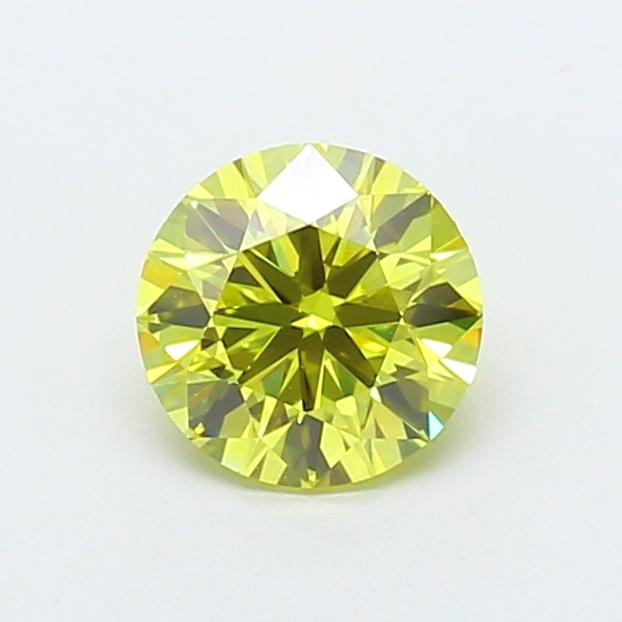 1.01 Ct. Fancy Vivid  Yellow Round Lab Grown Diamond