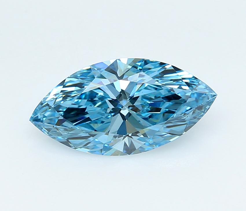 3.04 Ct. Fancy Vivid  Blue Marquise Lab Grown Diamond