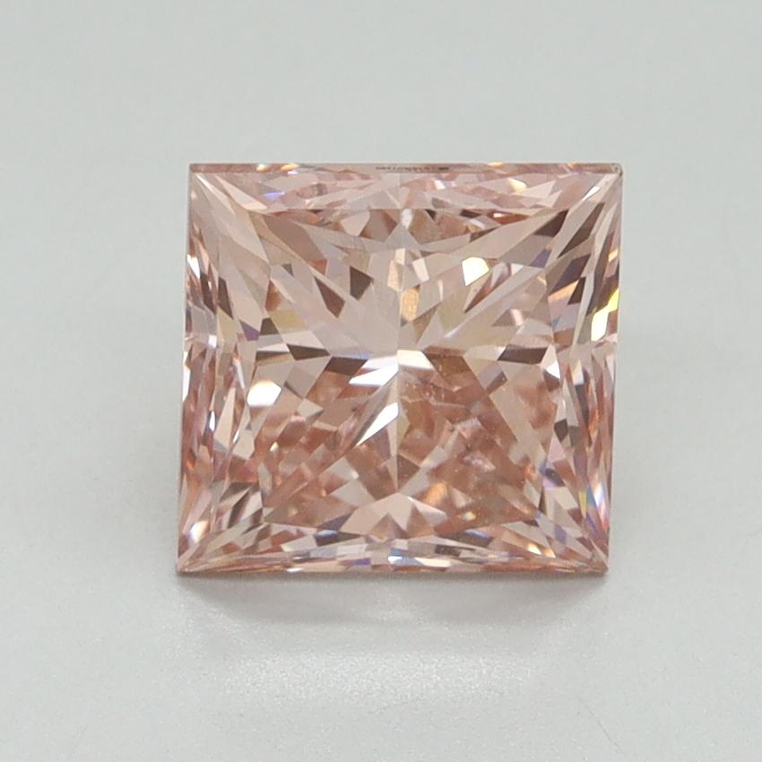 2.10 Ct. Fancy Vivid Pink Princess Lab Grown Diamond