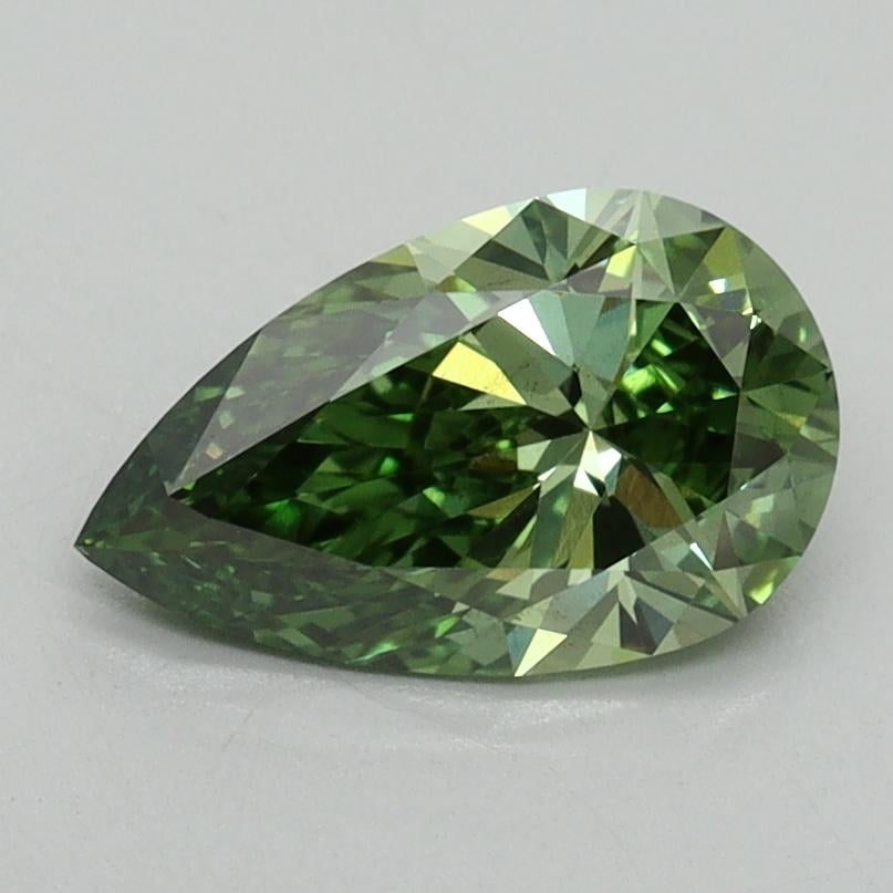 1.14 Ct. Fancy Vivid Green Pear Lab Grown Diamond
