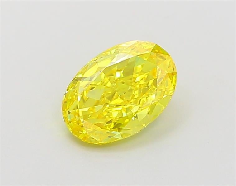 1.01 Ct. Fancy Vivid  Yellow Oval Lab Grown Diamond