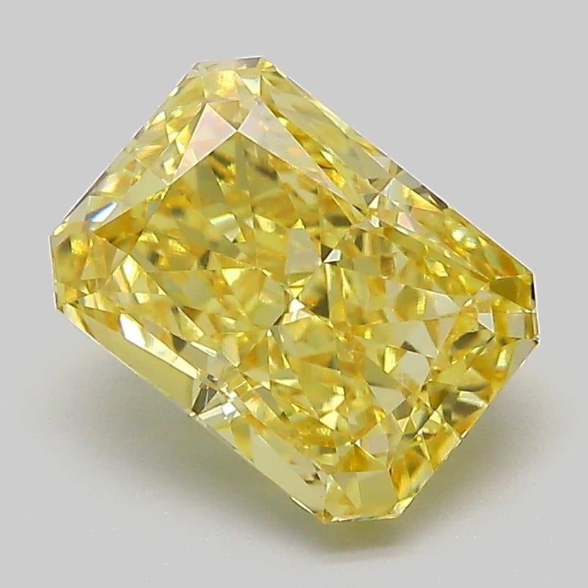 2.55 Ct. Fancy Vivid  Yellow Radiant Lab Grown Diamond