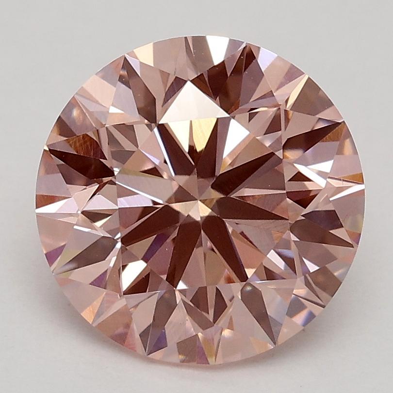 2.10 Ct. Fancy Intense Pink Round Lab Grown Diamond