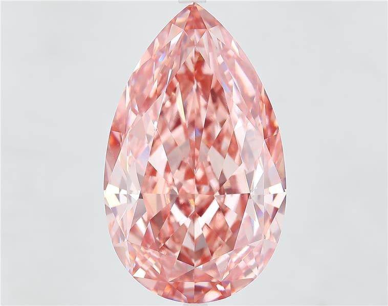 20.10 Ct. Fancy Vivid  Pink Pear Lab Grown Diamond
