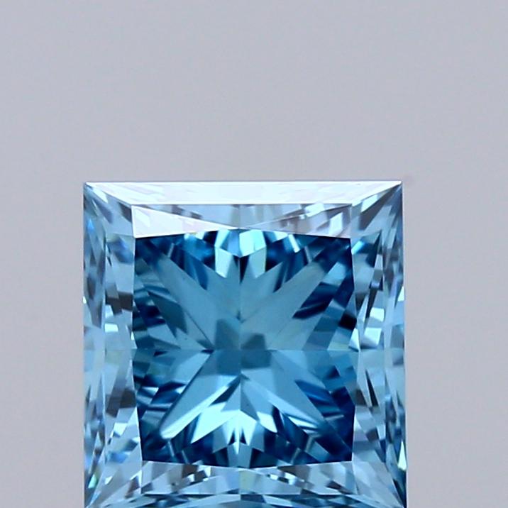 1.34 Ct. Fancy Vivid Blue Princess Lab Grown Diamond