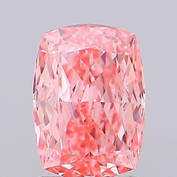 1.68 Ct. Fancy Vivid Pink Cushion Lab Grown Diamond