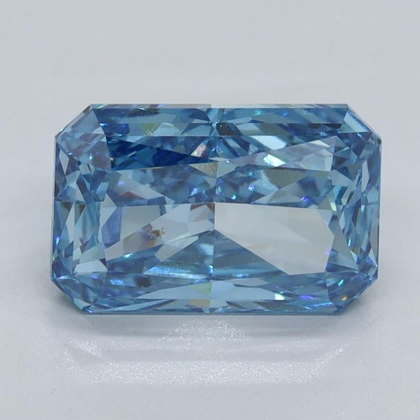 2.58 Ct. Fancy Vivid Blue Radiant Lab Grown Diamond