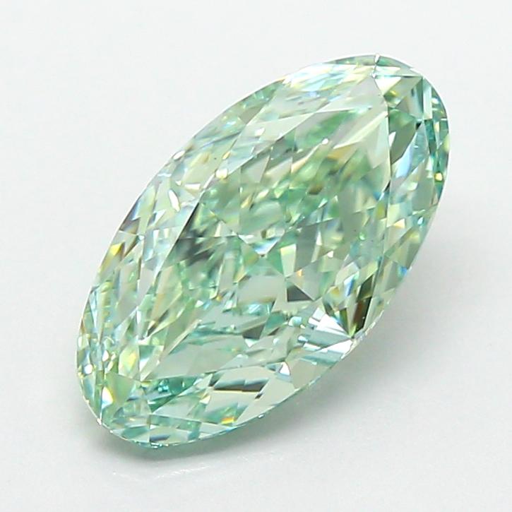 2.36 Ct. Fancy Vivid  Green Oval Lab Grown Diamond