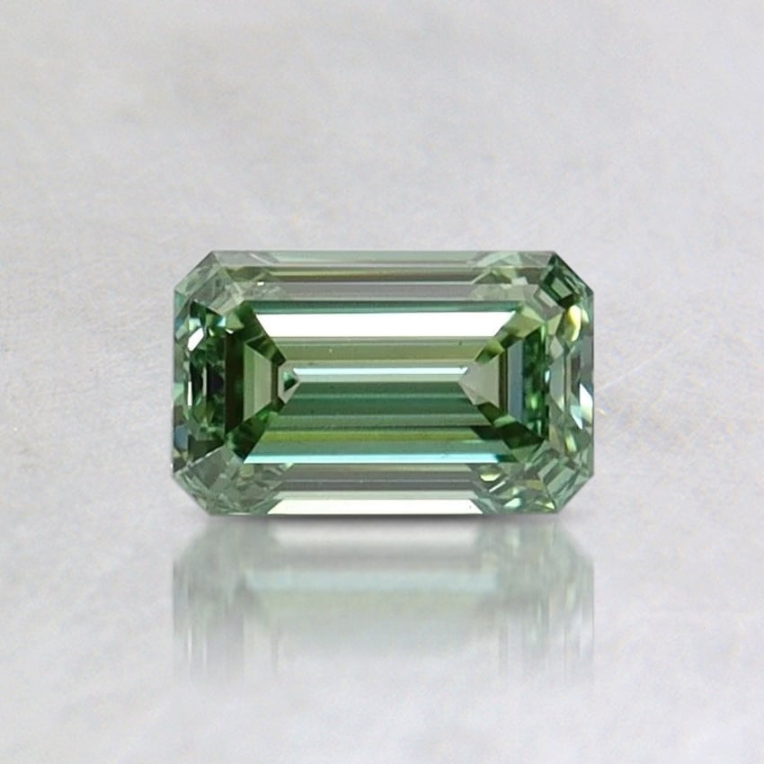 0.51 Ct. Fancy Intense Pacific Green Emerald Lab Grown Diamond