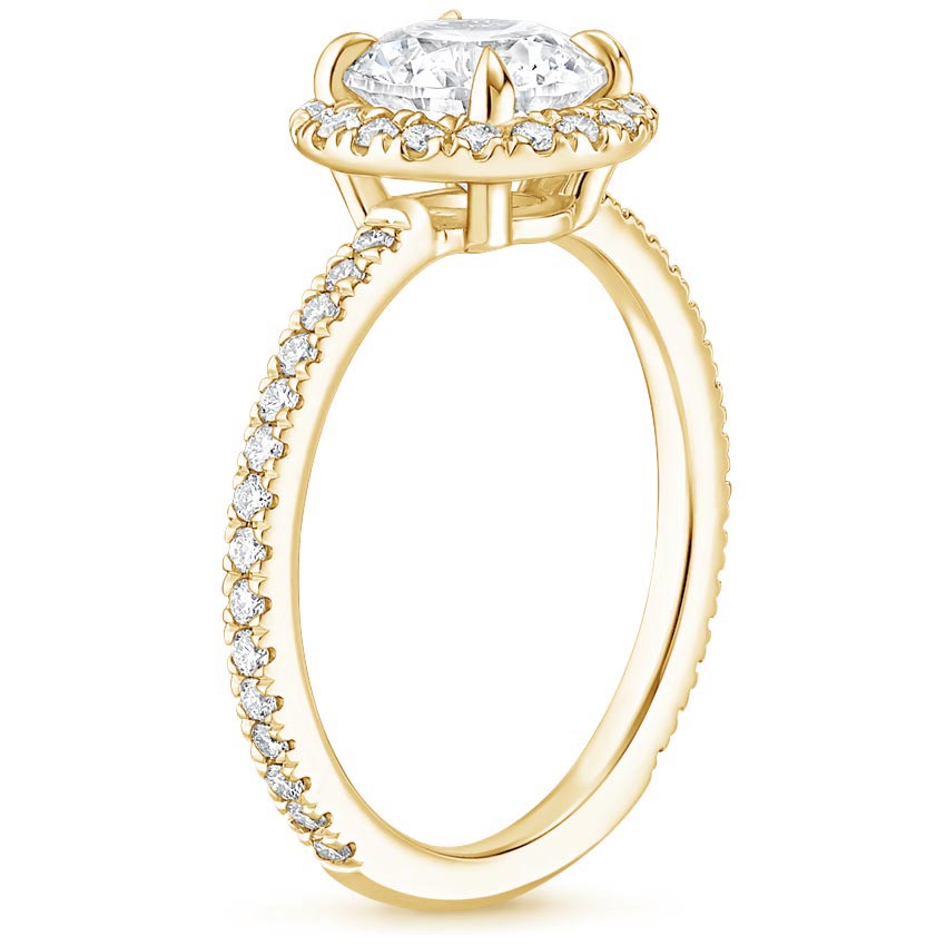 18K Yellow Gold Luxe Ballad Halo Diamond Ring (1/3 ct. tw.), large side view