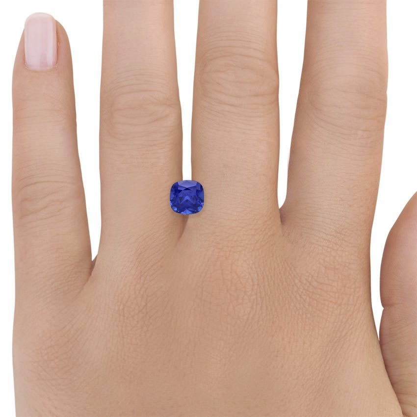 Cushion Lab Blue Sapphire - Lab Cushion Blue Sapphires