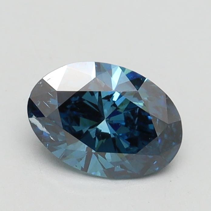 0.70 Ct. Fancy Vivid Blue Oval Lab Grown Diamond