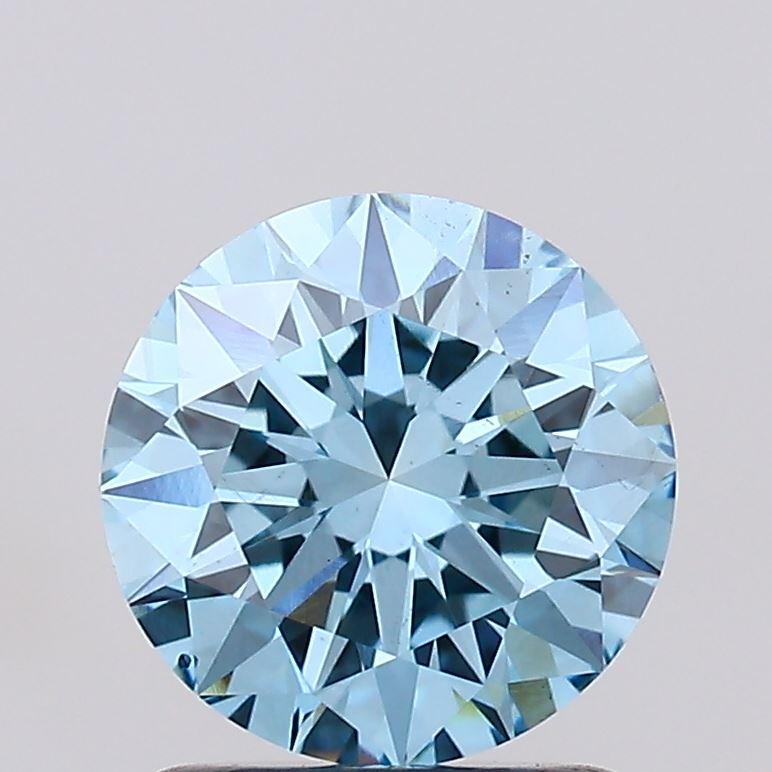 1.33 Ct. Fancy Vivid Blue Round Lab Grown Diamond