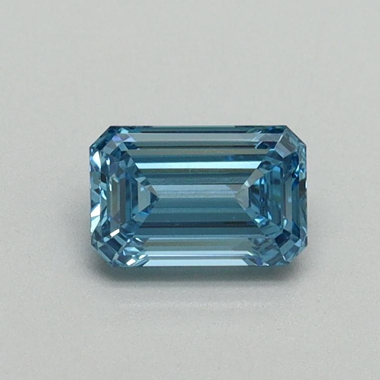 0.55 Ct. Fancy Vivid Blue Emerald Lab Grown Diamond
