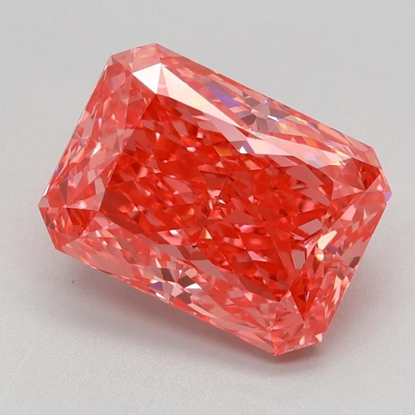 2.57 Ct. Fancy Vivid Pink Radiant Lab Grown Diamond