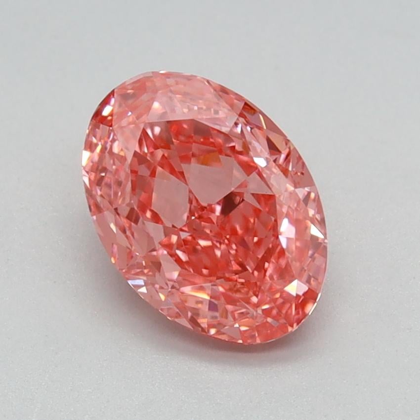 1.09 Ct. Fancy Vivid Pink Oval Lab Grown Diamond