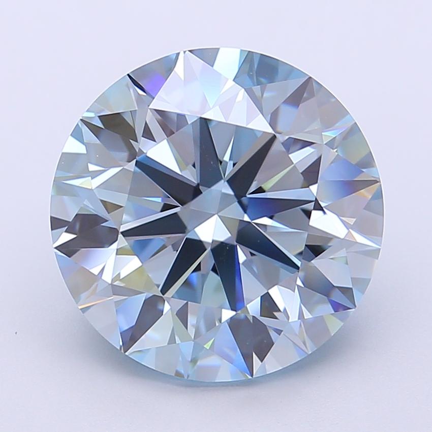 6.67 Ct. Fancy Vivid Blue Round Lab Grown Diamond