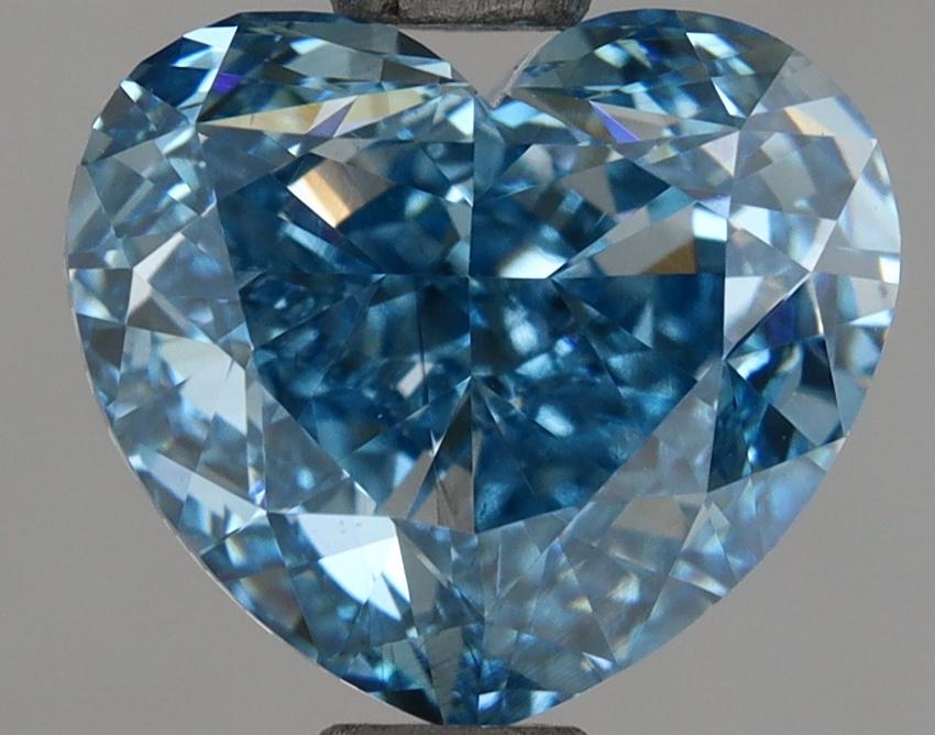 2.52 Ct. Fancy Vivid  Blue Heart Lab Grown Diamond