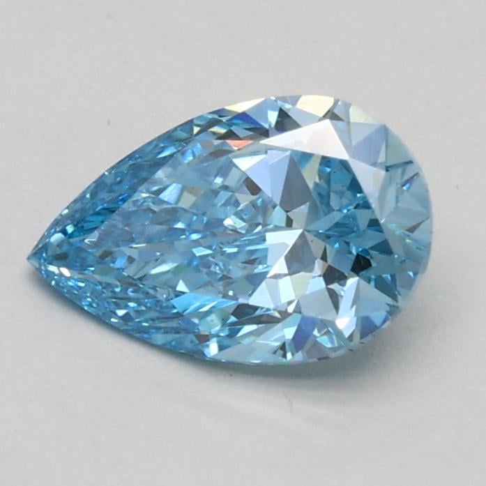 0.62 Ct. Fancy Vivid Blue Pear Lab Grown Diamond