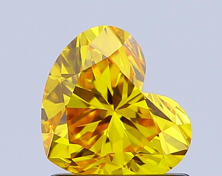 1.01 Ct. Fancy Vivid Yellow Heart Lab Grown Diamond