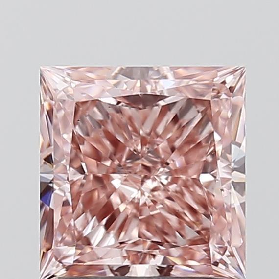 1.45 Ct. Fancy Intense Pink Princess Lab Grown Diamond