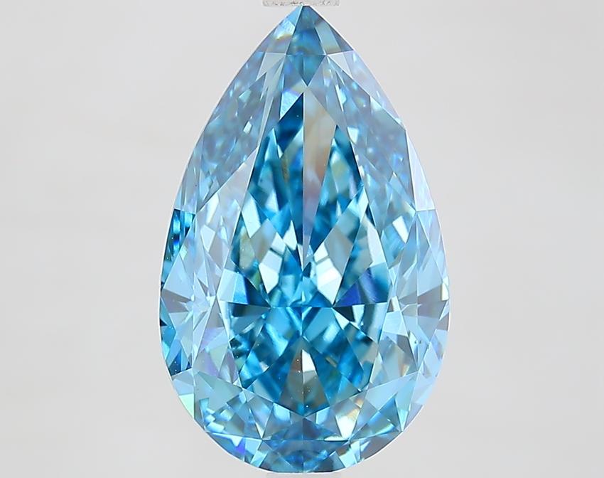 4.53 Ct. Fancy Vivid Blue Pear Lab Grown Diamond