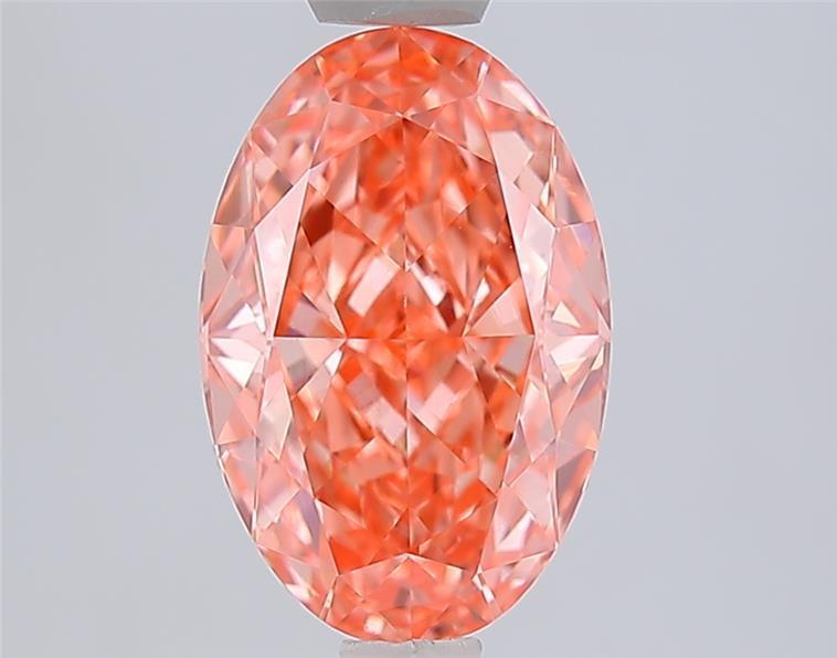 2.04 Ct. Fancy Vivid Pinkish Pink Oval Lab Grown Diamond
