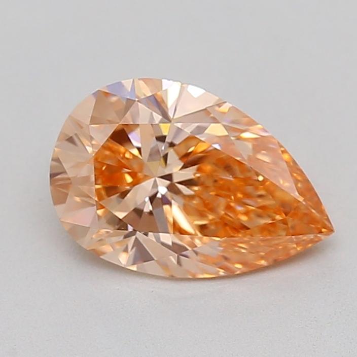 1.04 Ct. Fancy Vivid Pinkish Orange Pear Lab Grown Diamond