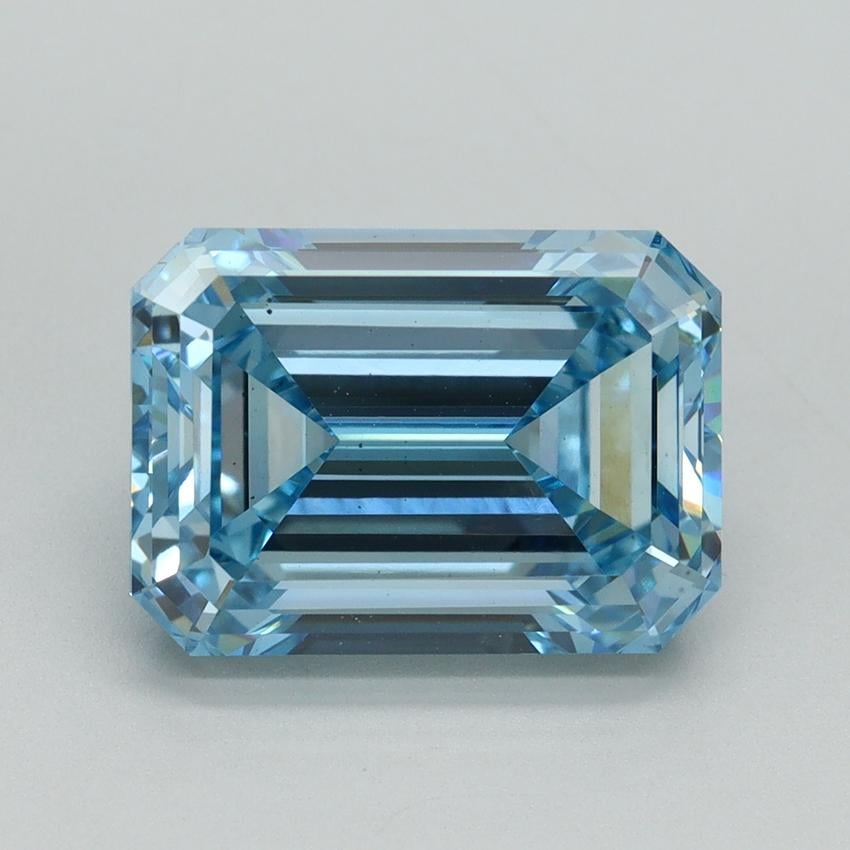 5.51 Ct. Fancy Intense Blue Emerald Lab Grown Diamond
