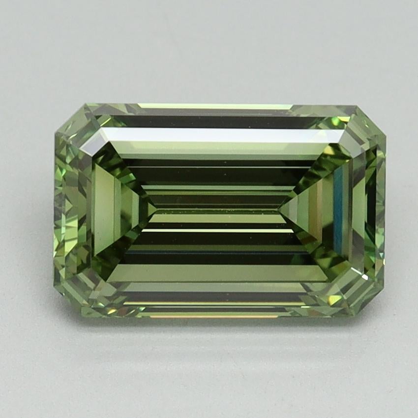 2.20 Ct. Fancy Vivid Green Emerald Lab Grown Diamond