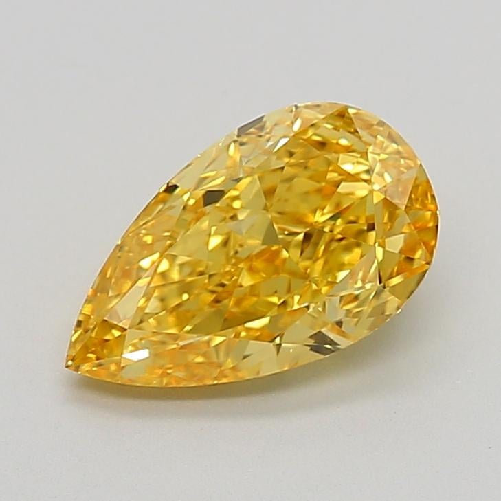 2.10 Ct. Fancy Vivid  Yellow Pear Lab Grown Diamond