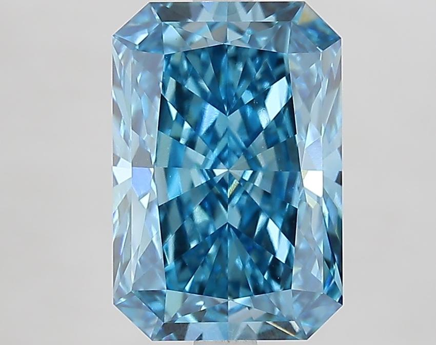 3.64 Ct. Fancy Vivid Blue Radiant Lab Grown Diamond