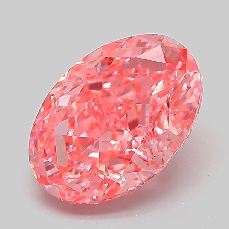2.10 Ct. Fancy Vivid Pink Oval Lab Grown Diamond