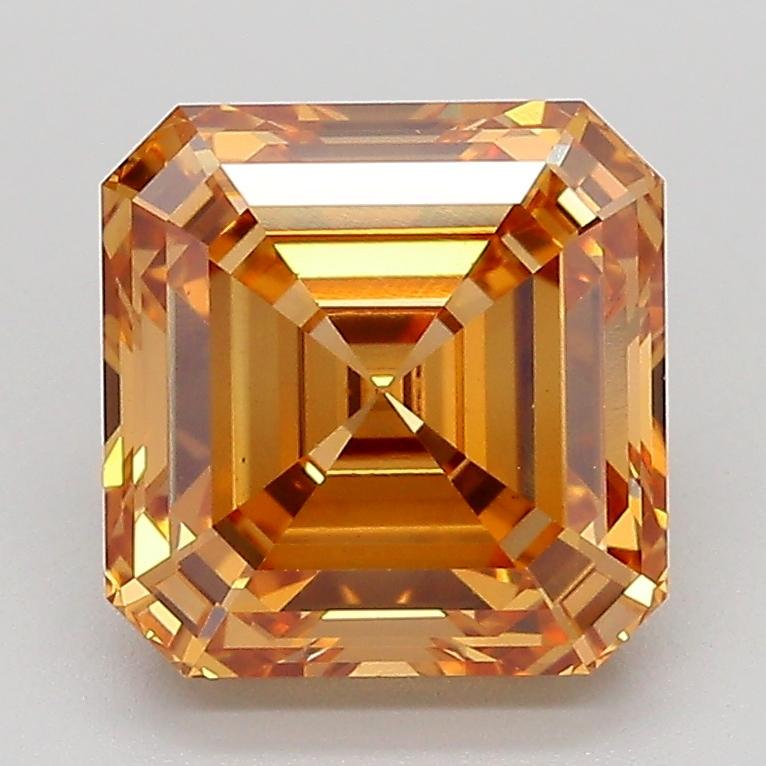 3.08 Ct. Fancy Light  Brown Asscher Lab Grown Diamond