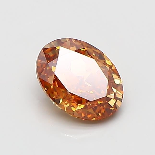 1.01 Ct. Fancy Orangy Brown Oval Lab Grown Diamond
