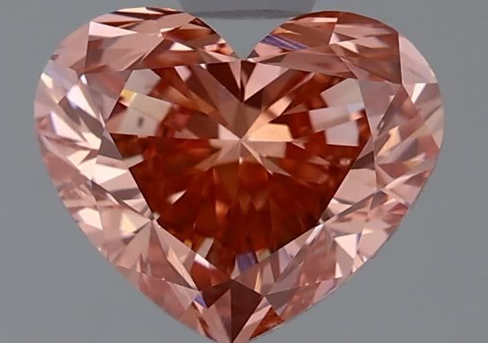 1.43 Ct. Fancy Vivid Pink Heart Lab Grown Diamond