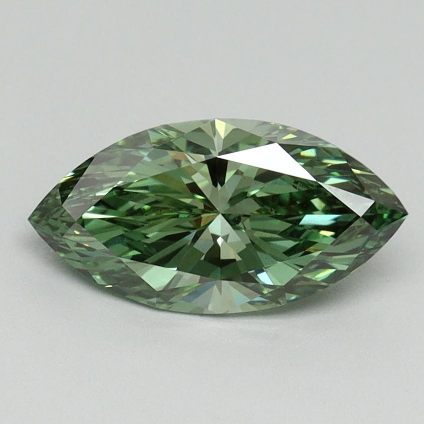 1.20 Ct. Fancy Vivid Green Marquise Lab Grown Diamond