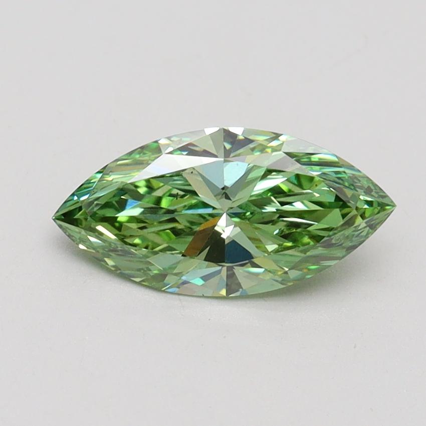 1.01 Ct. Fancy Vivid Green Marquise Lab Grown Diamond