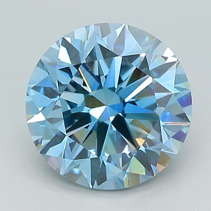 1.66 Ct. Fancy Blue Round Lab Grown Diamond