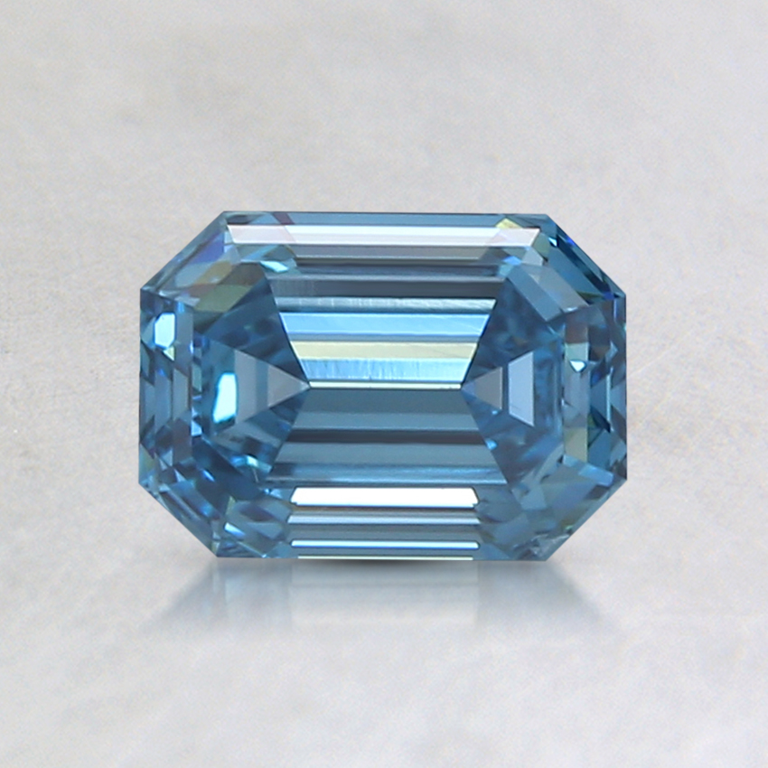0.90 Ct. Fancy Intense Blue Emerald Lab Created Diamond