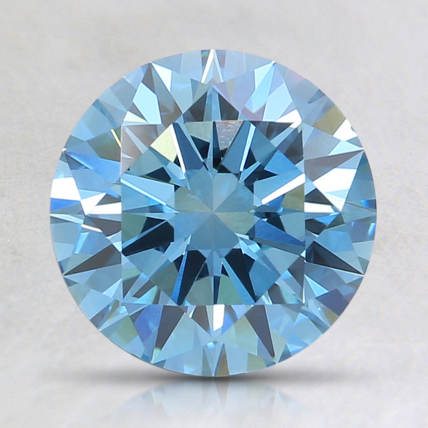 1.72 Ct. Fancy Intense Blue Round Lab Created Diamond