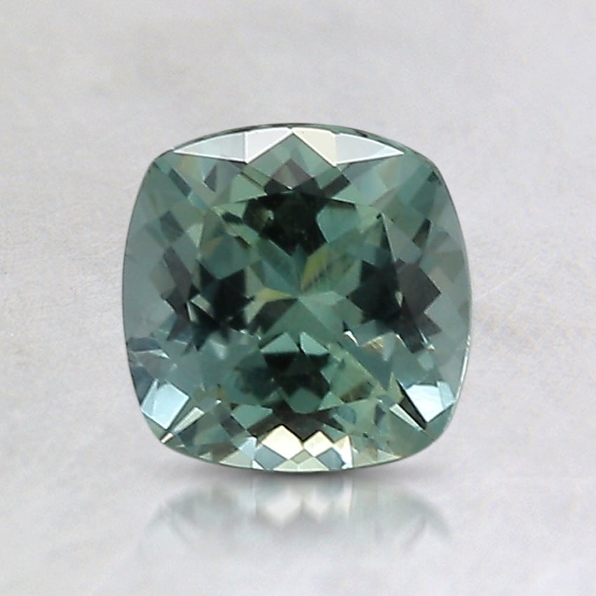 6mm Unheated Teal Cushion Montana Sapphire