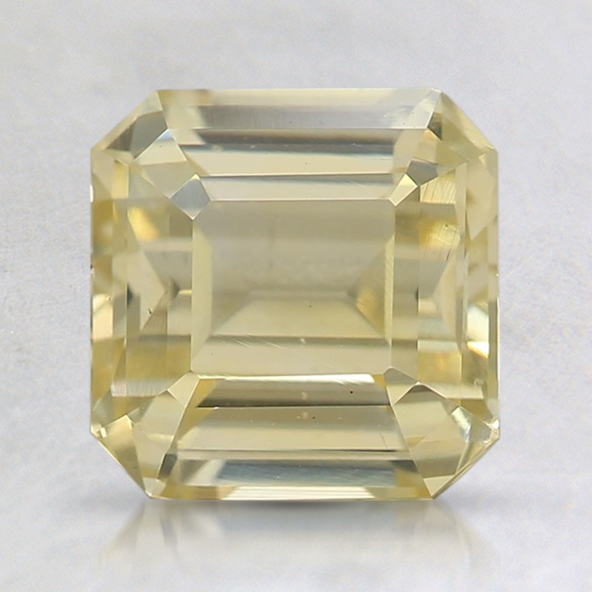 6.7mm Unheated Yellow Asscher Sapphire
