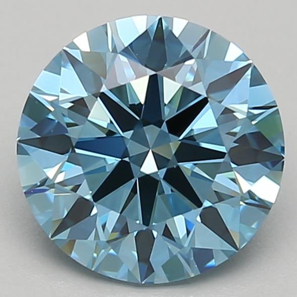 1.50 Ct. Fancy Vivid Blue Round Lab Grown Diamond
