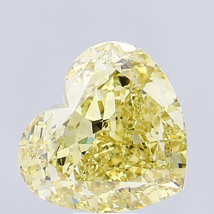 14.24 Ct. Fancy Intense Yellow Heart Lab Grown Diamond